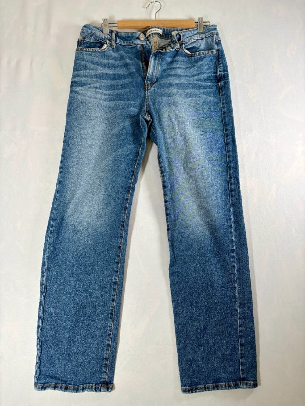 GUESS 1981 Straight Jeans Women's Blue Denim Mid Rise Made in Mexico